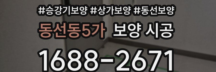 동선동5가 보양 시공