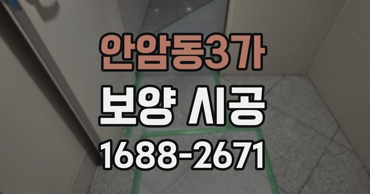안암동3가 보양 시공