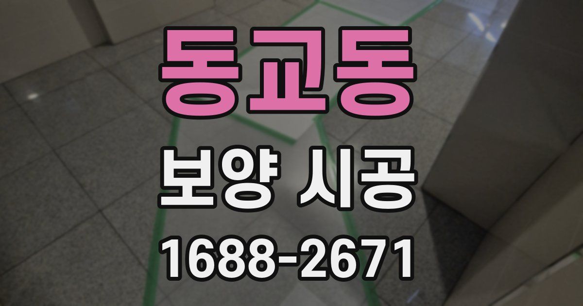 동교동 보양 시공