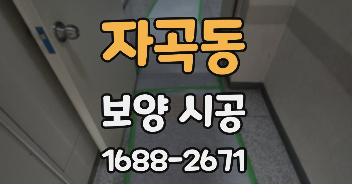 자곡동 보양 시공