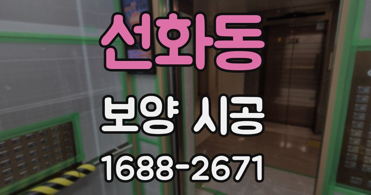 선화동 보양 시공