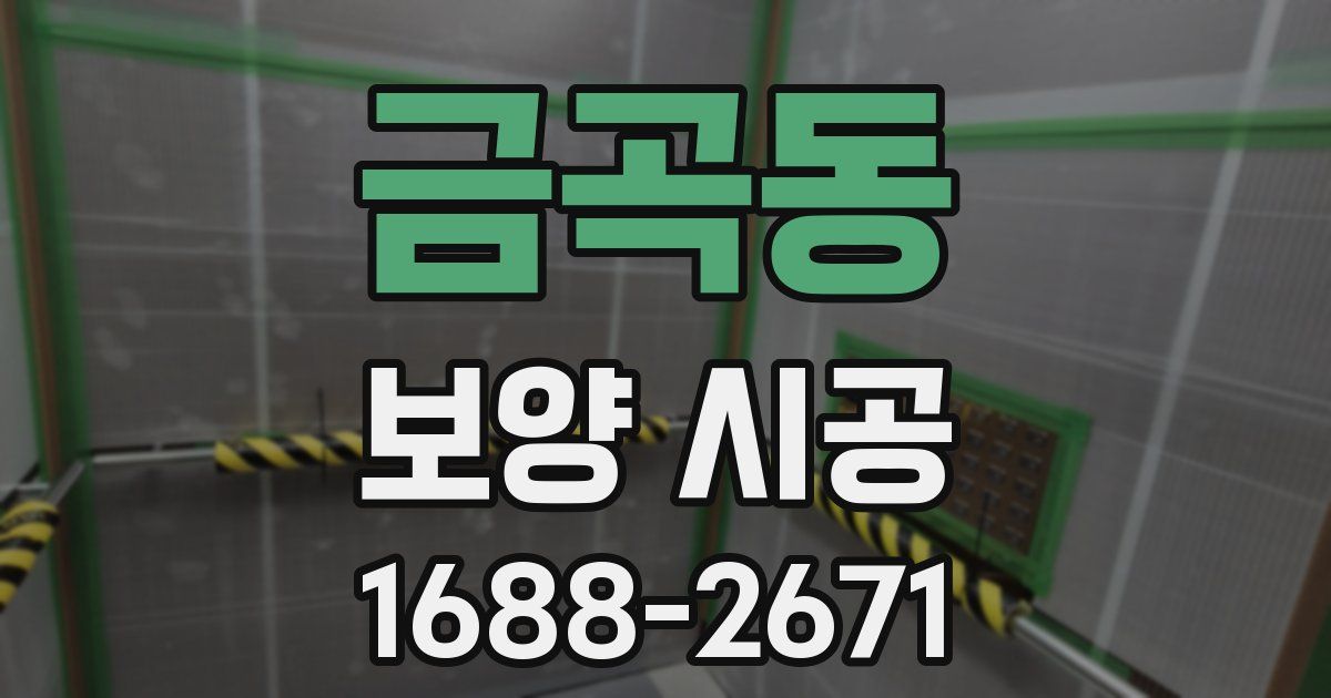 금곡동 보양 시공
