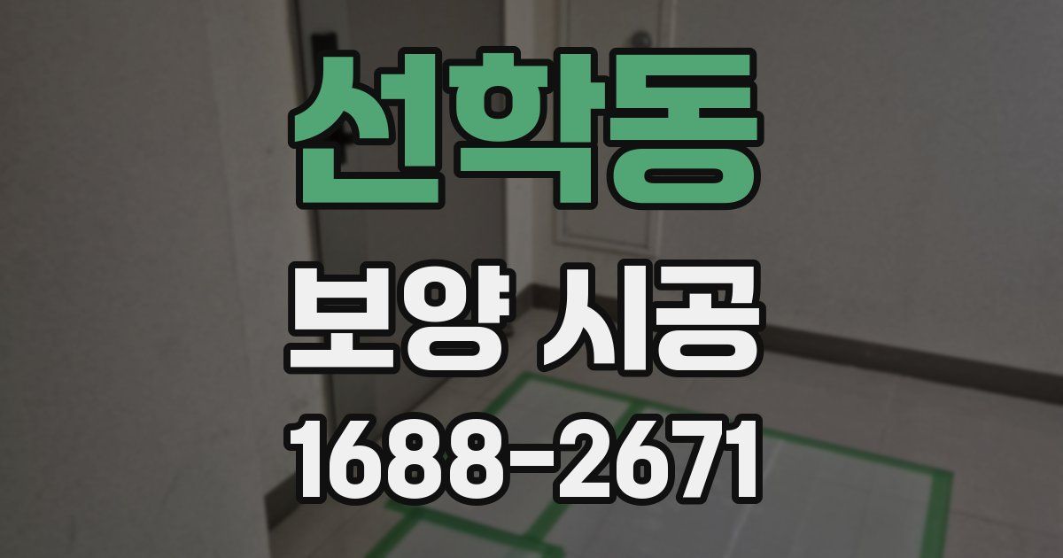 선학동 보양 시공