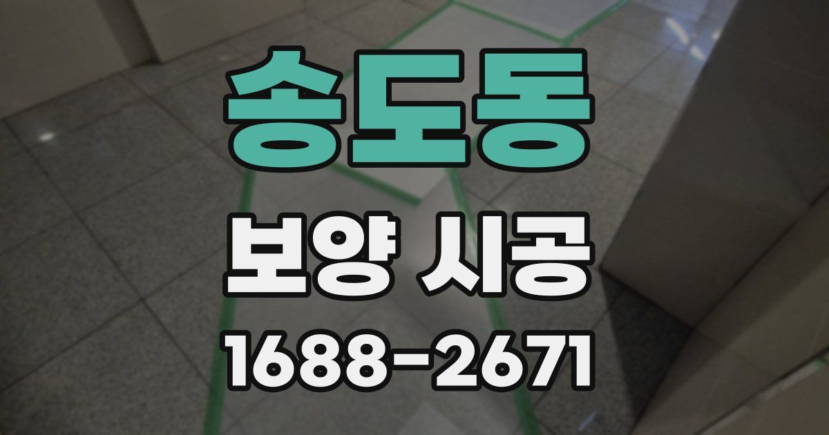 송도동 보양 시공