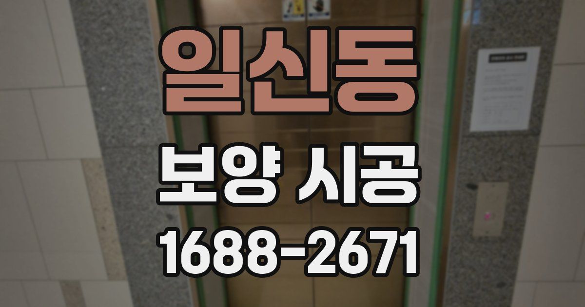일신동 보양 시공
