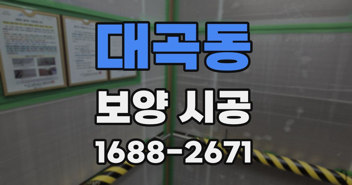 대곡동 보양 시공