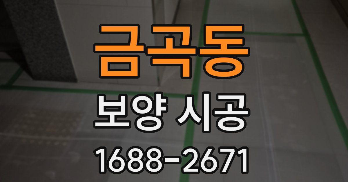 금곡동 보양 시공