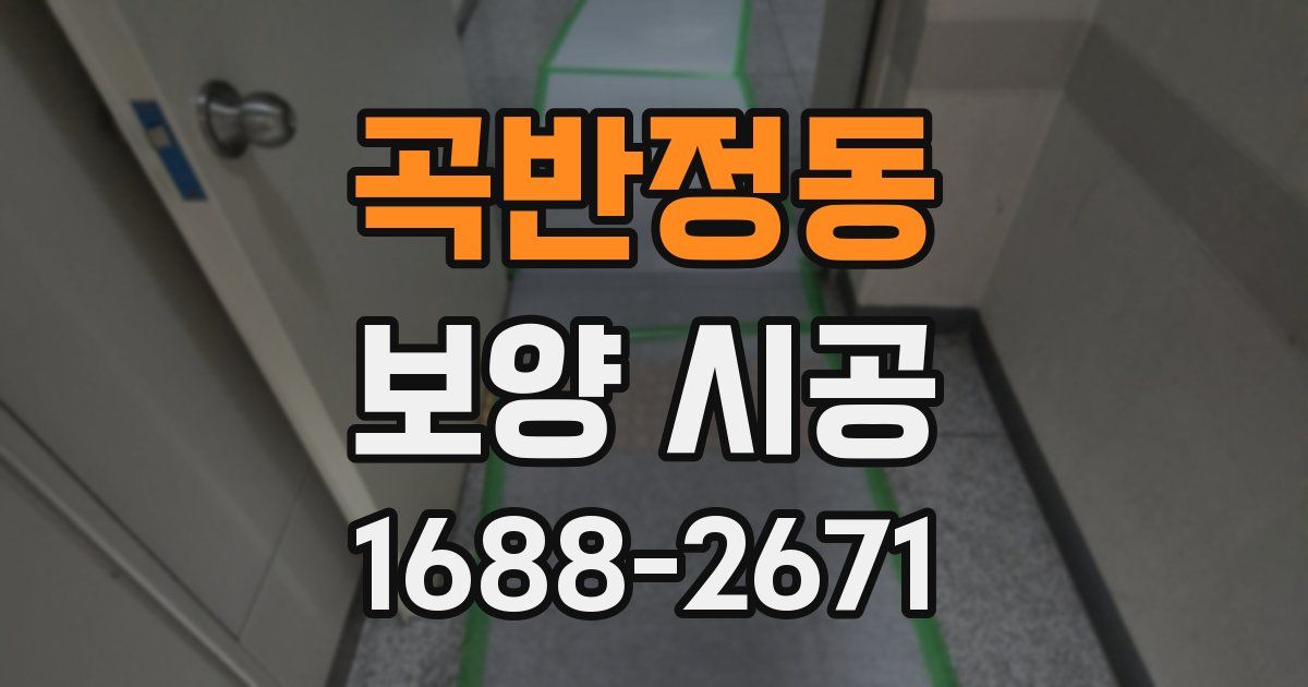 곡반정동 보양 시공