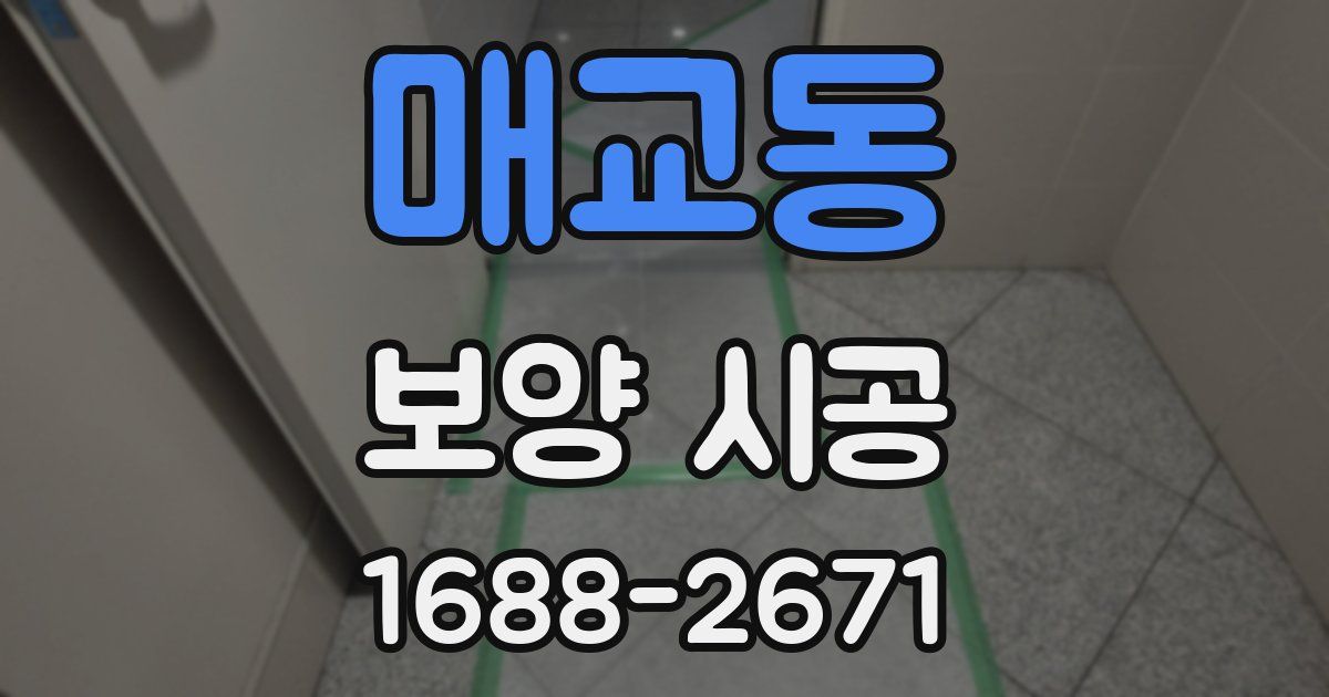 매교동 보양 시공