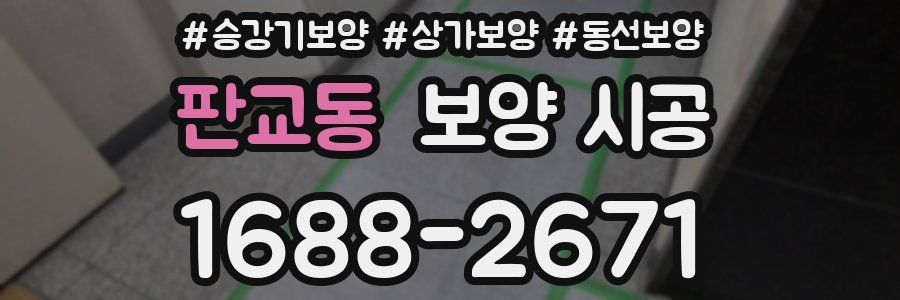 판교동 보양 시공