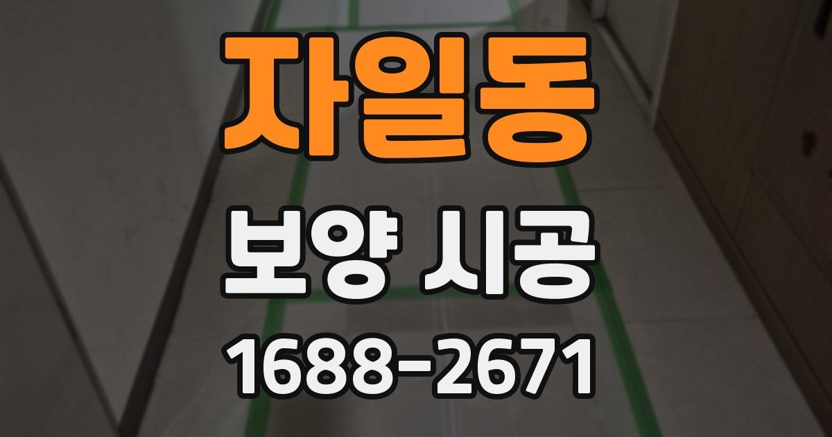 자일동 보양 시공