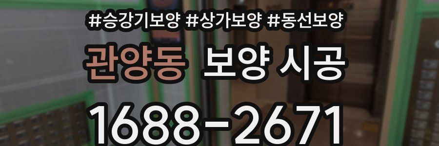 관양동 보양 시공