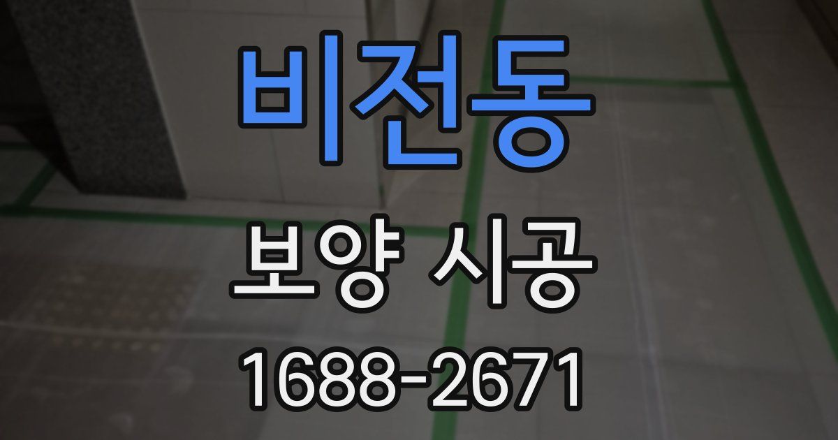 비전동 보양 시공