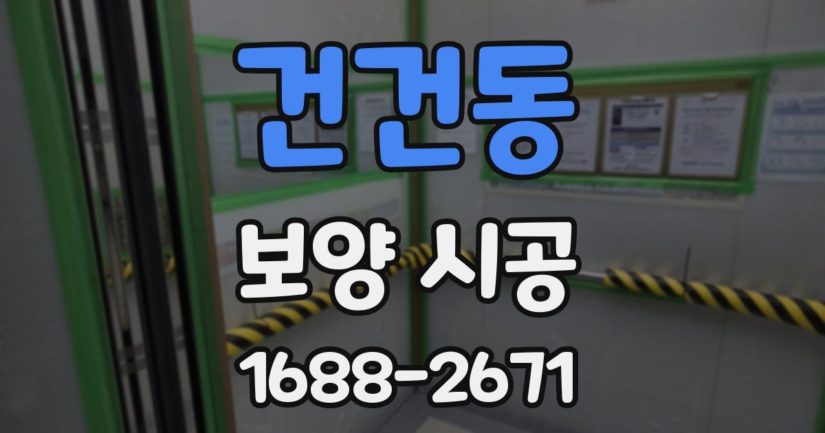 건건동 보양 시공