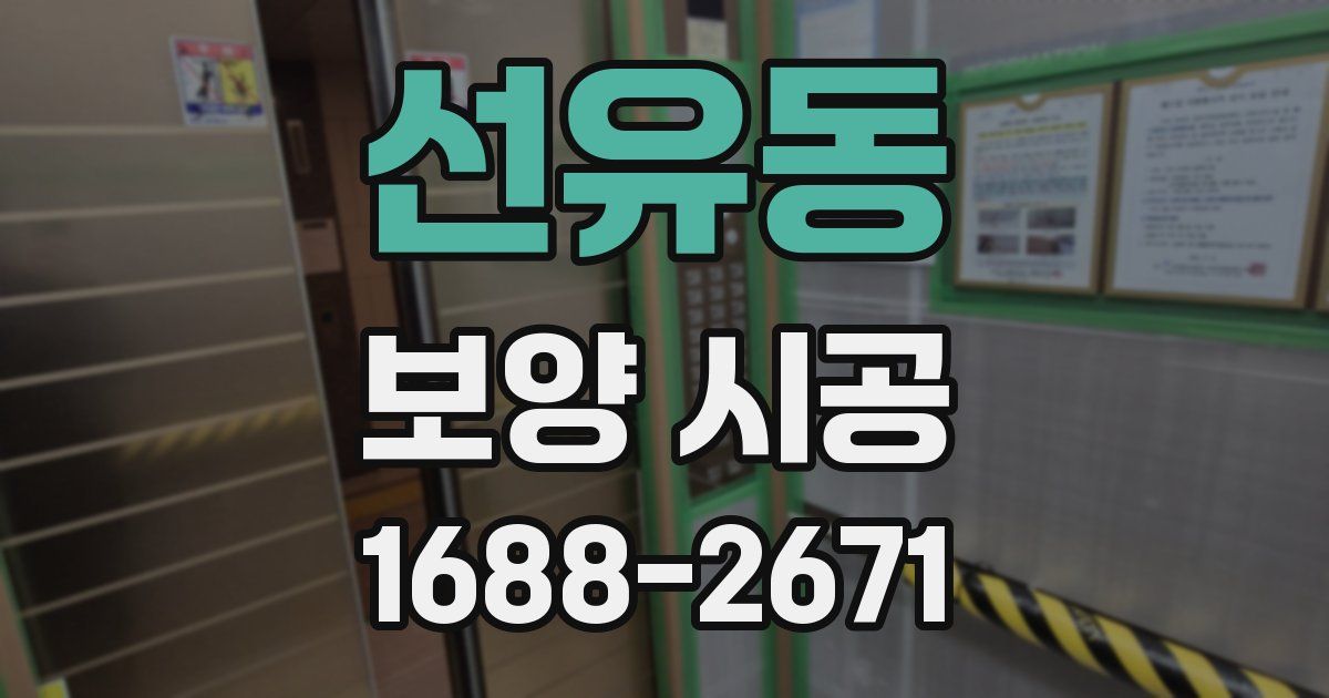 선유동 보양 시공