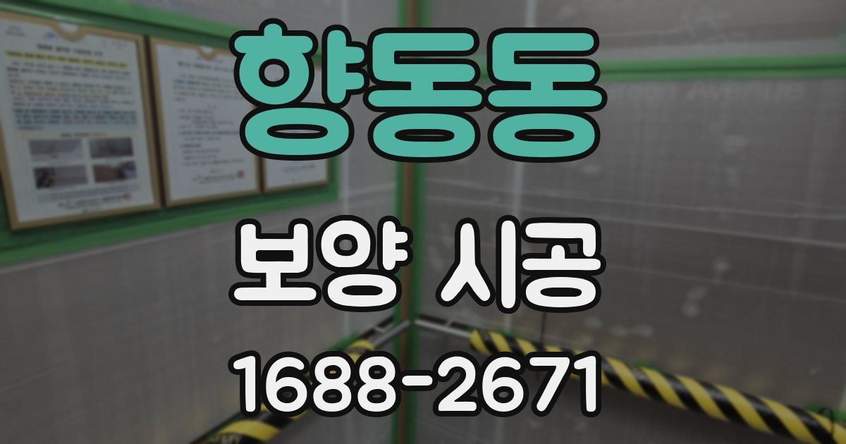 향동동 보양 시공