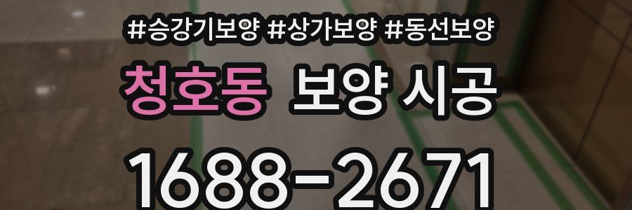 청호동 보양 시공