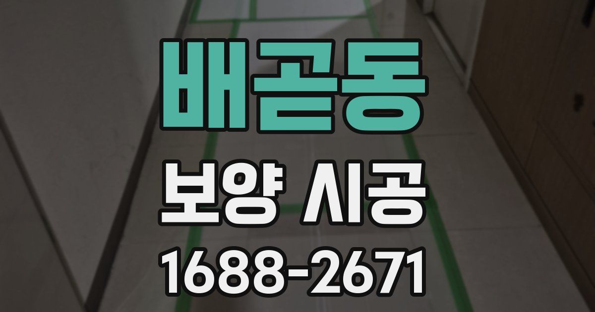 배곧동 보양 시공
