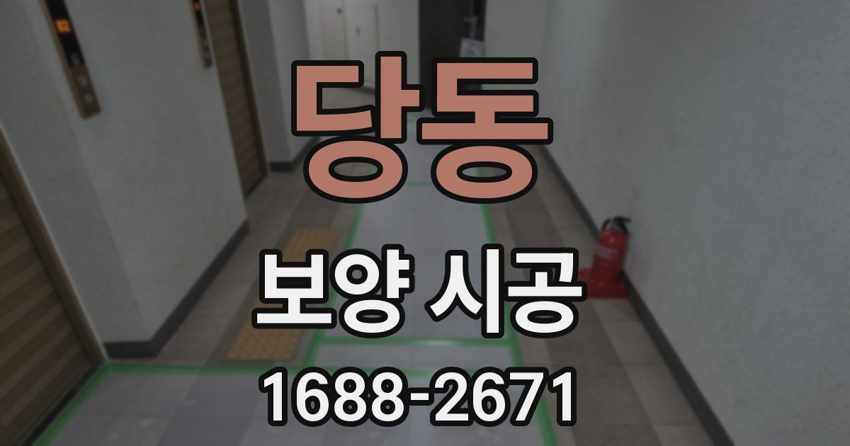 당동 보양 시공