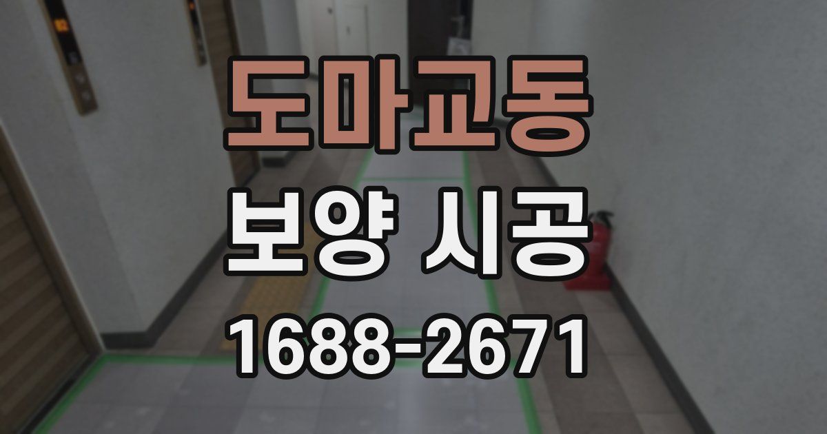 도마교동 보양 시공