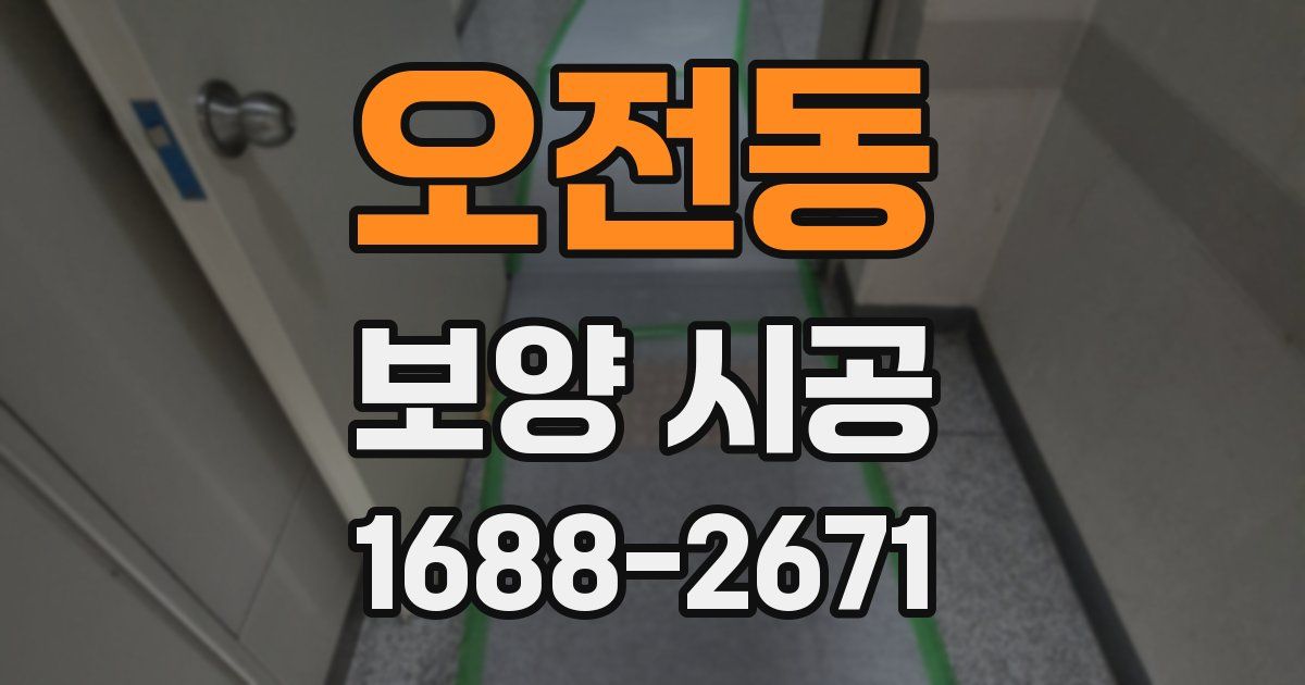 오전동 보양 시공