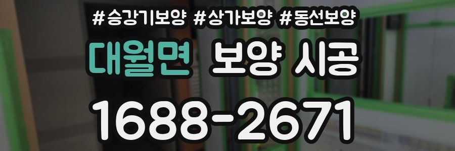 대월면 보양 시공