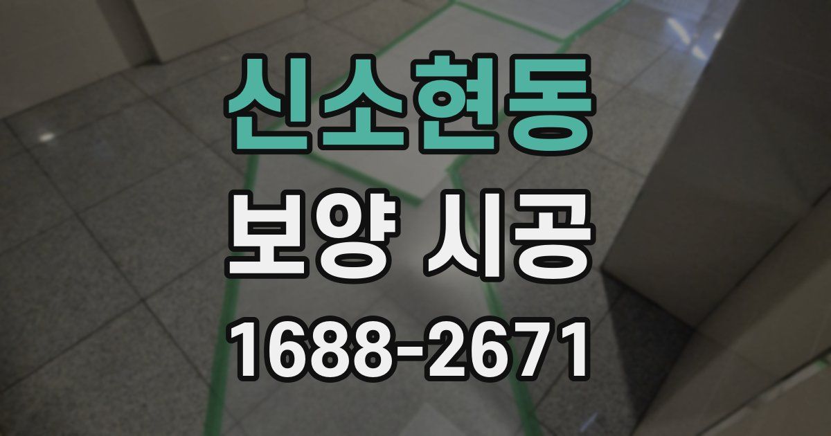 신소현동 보양 시공