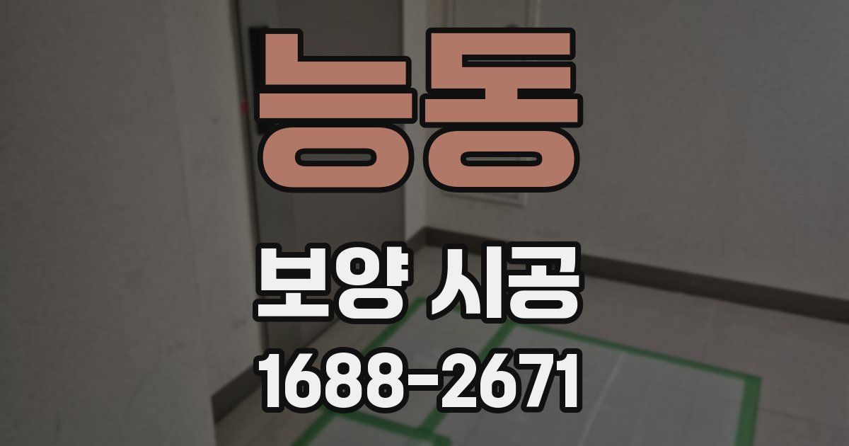 능동 보양 시공