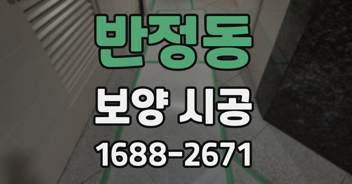 반정동 보양 시공
