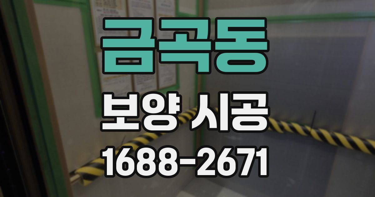 금곡동 보양 시공