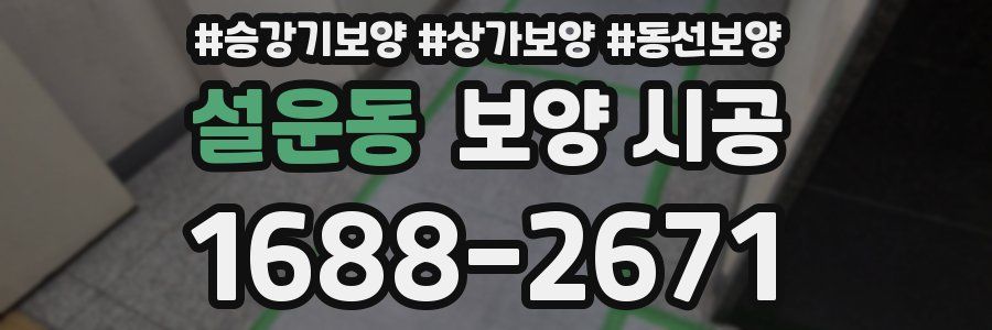 설운동 보양 시공