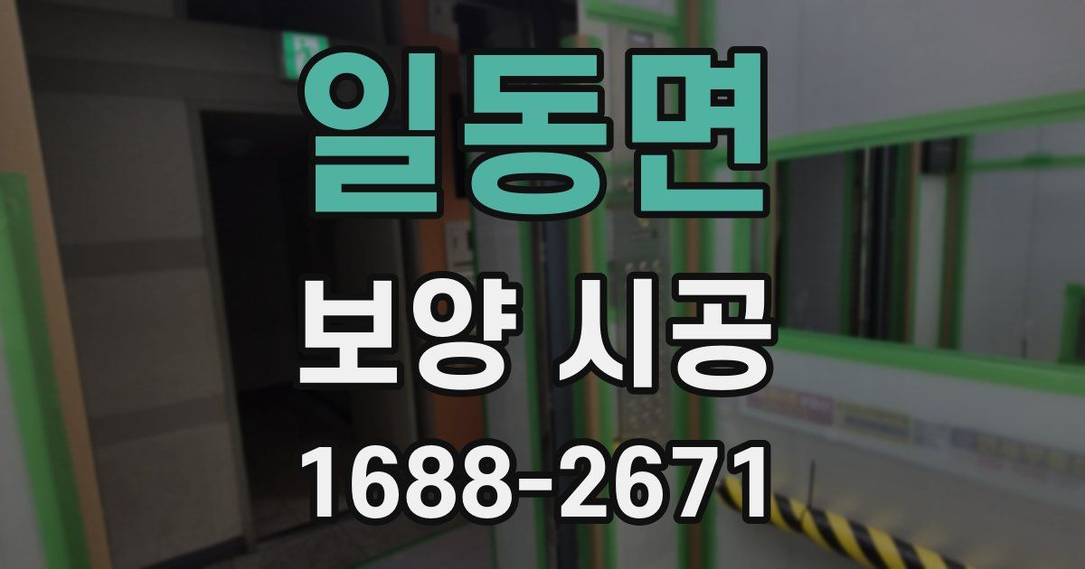 일동면 보양 시공