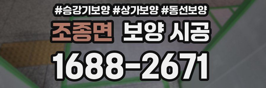 조종면 보양 시공