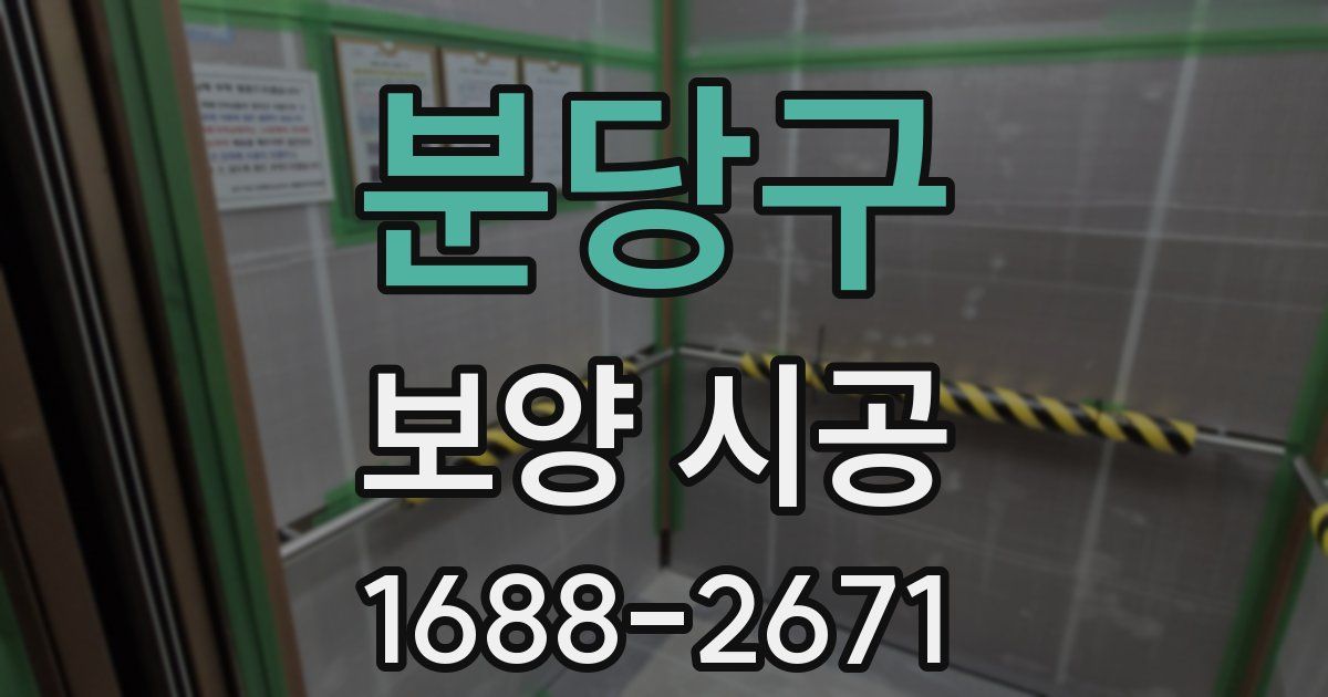 분당구 보양 시공