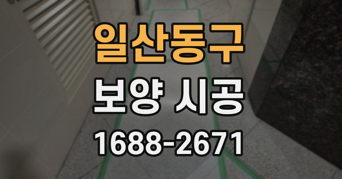 일산동구 보양 시공