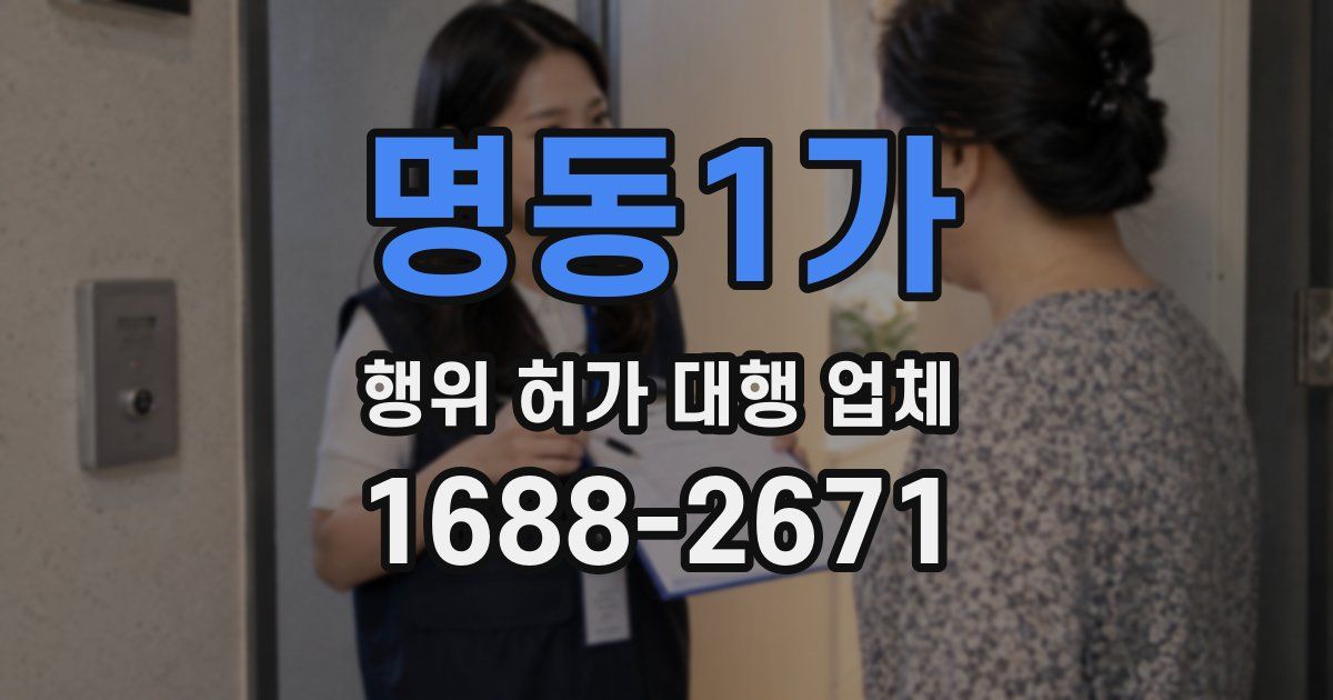 명동1가 행위 허가 대행 업체