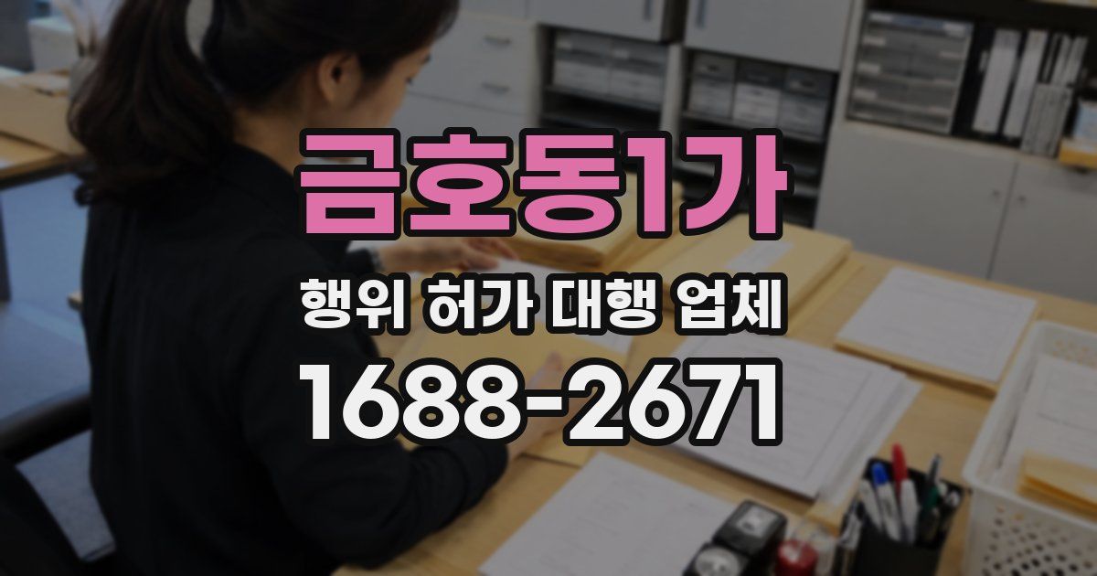 금호동1가 행위 허가 대행 업체