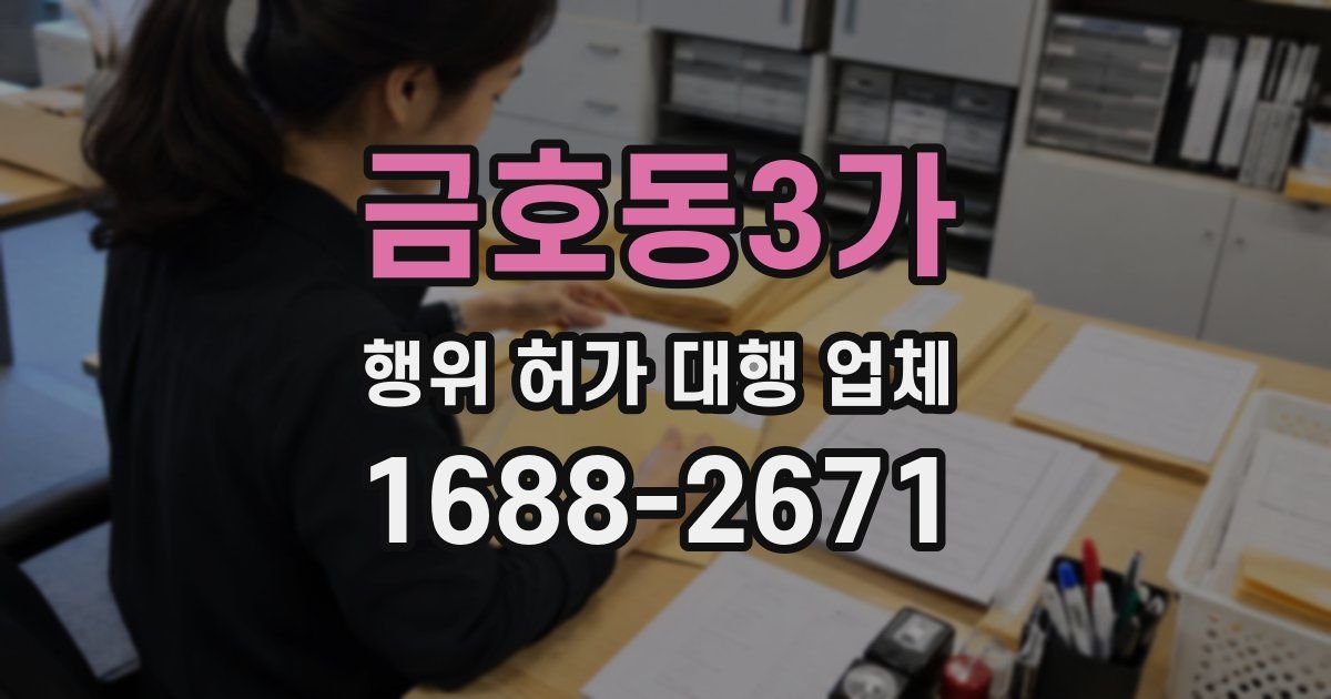 금호동3가 행위 허가 대행 업체