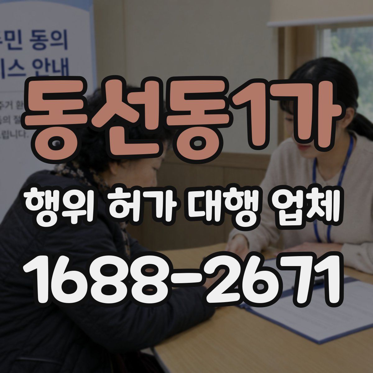 동선동1가 행위 허가 대행 업체