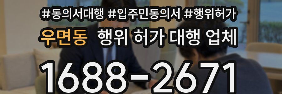 우면동 행위 허가 대행 업체