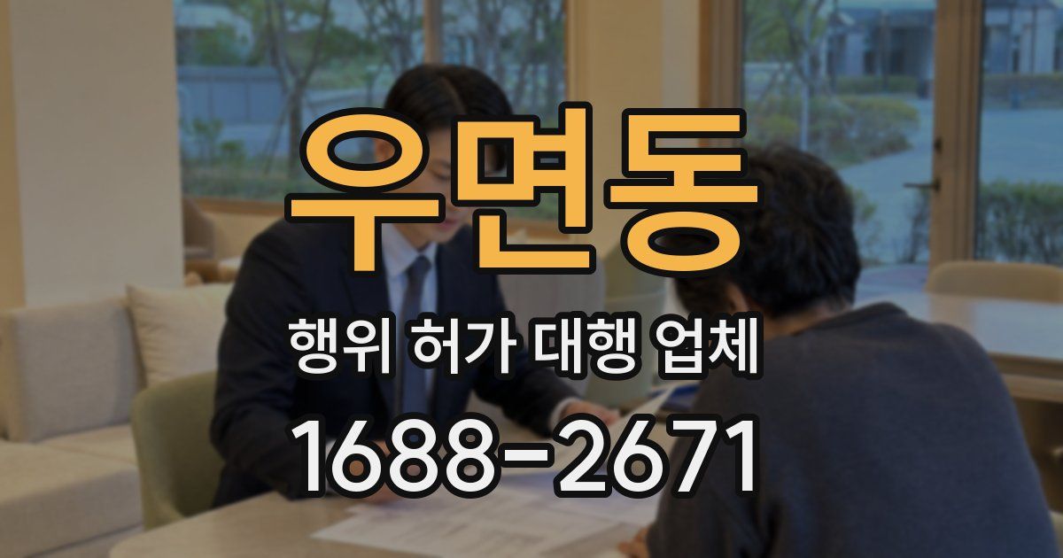 우면동 행위 허가 대행 업체
