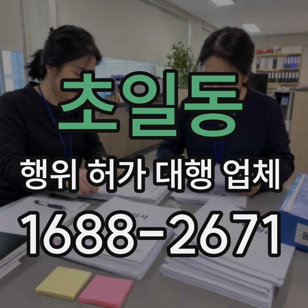 초일동 행위 허가 대행 업체