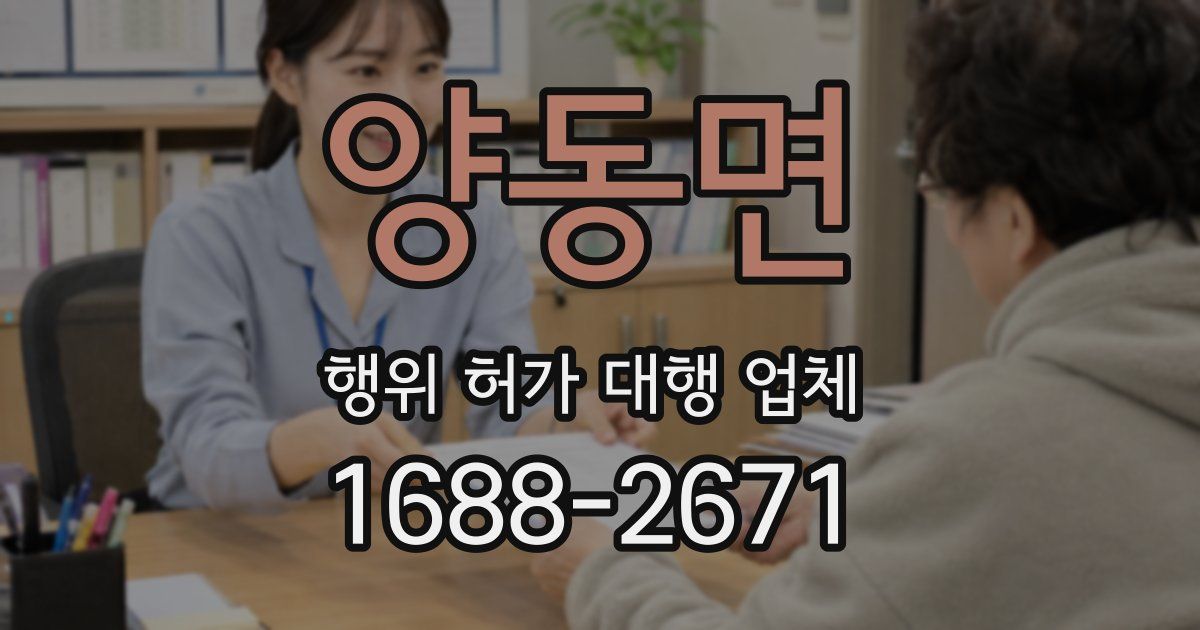 양동면 행위 허가 대행 업체
