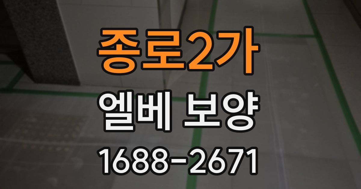 종로2가 엘베 보양
