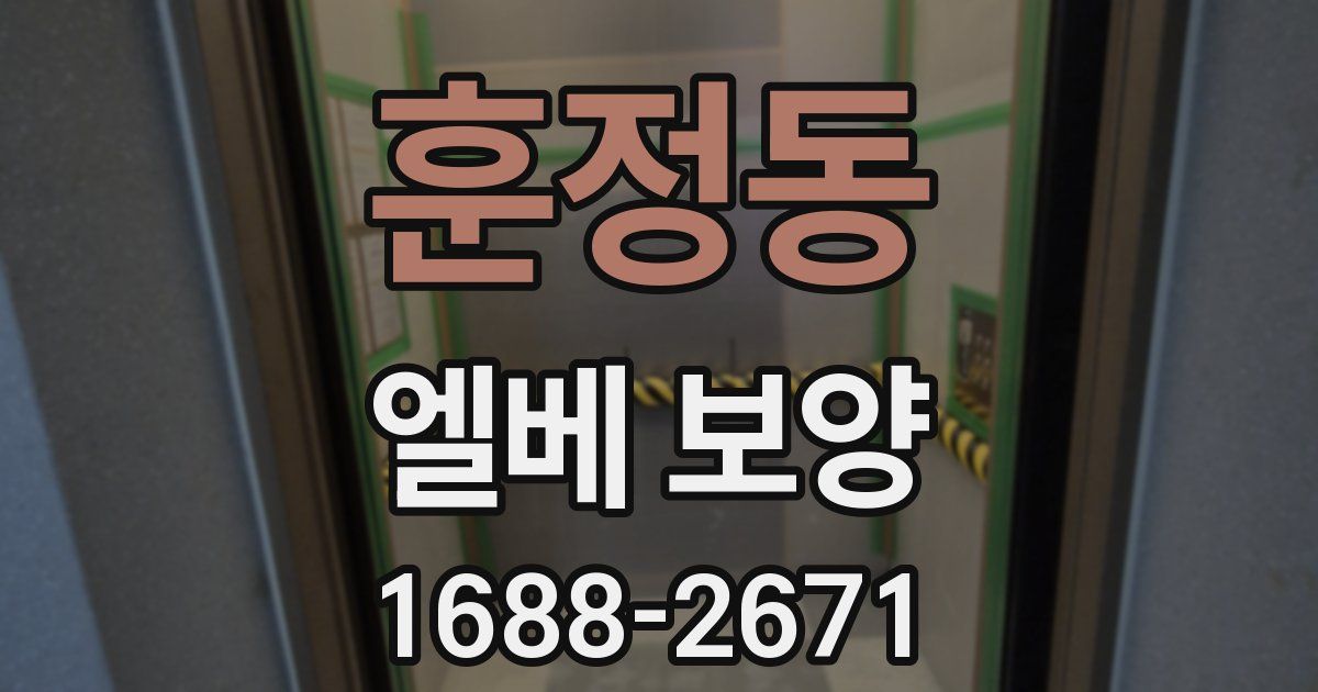 훈정동 엘베 보양