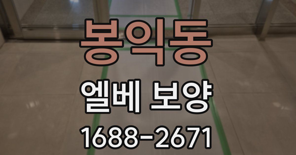봉익동 엘베 보양