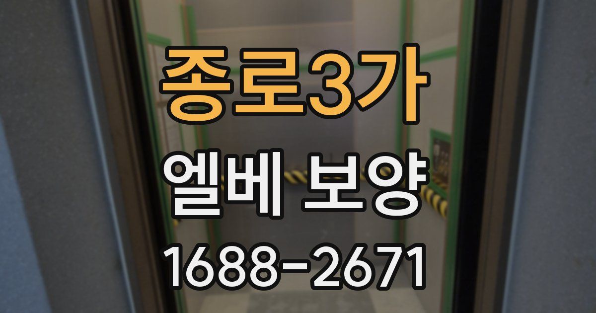 종로3가 엘베 보양