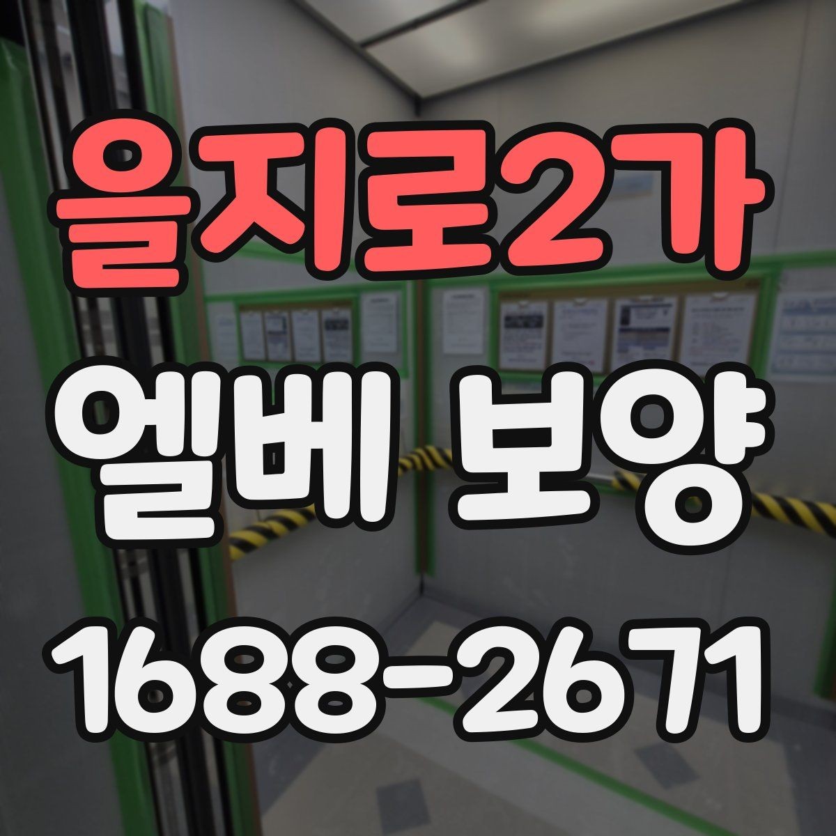 을지로2가 엘베 보양 장비 반입이 잦은 현장 보호 범위