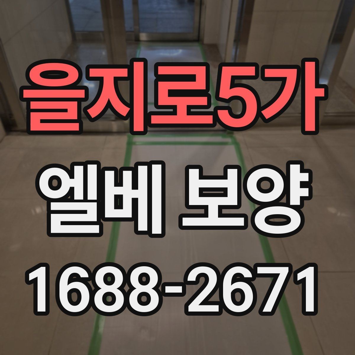 을지로5가 엘베 보양 습기 많은 계절에 접착력 점검이 중요한 까닭
