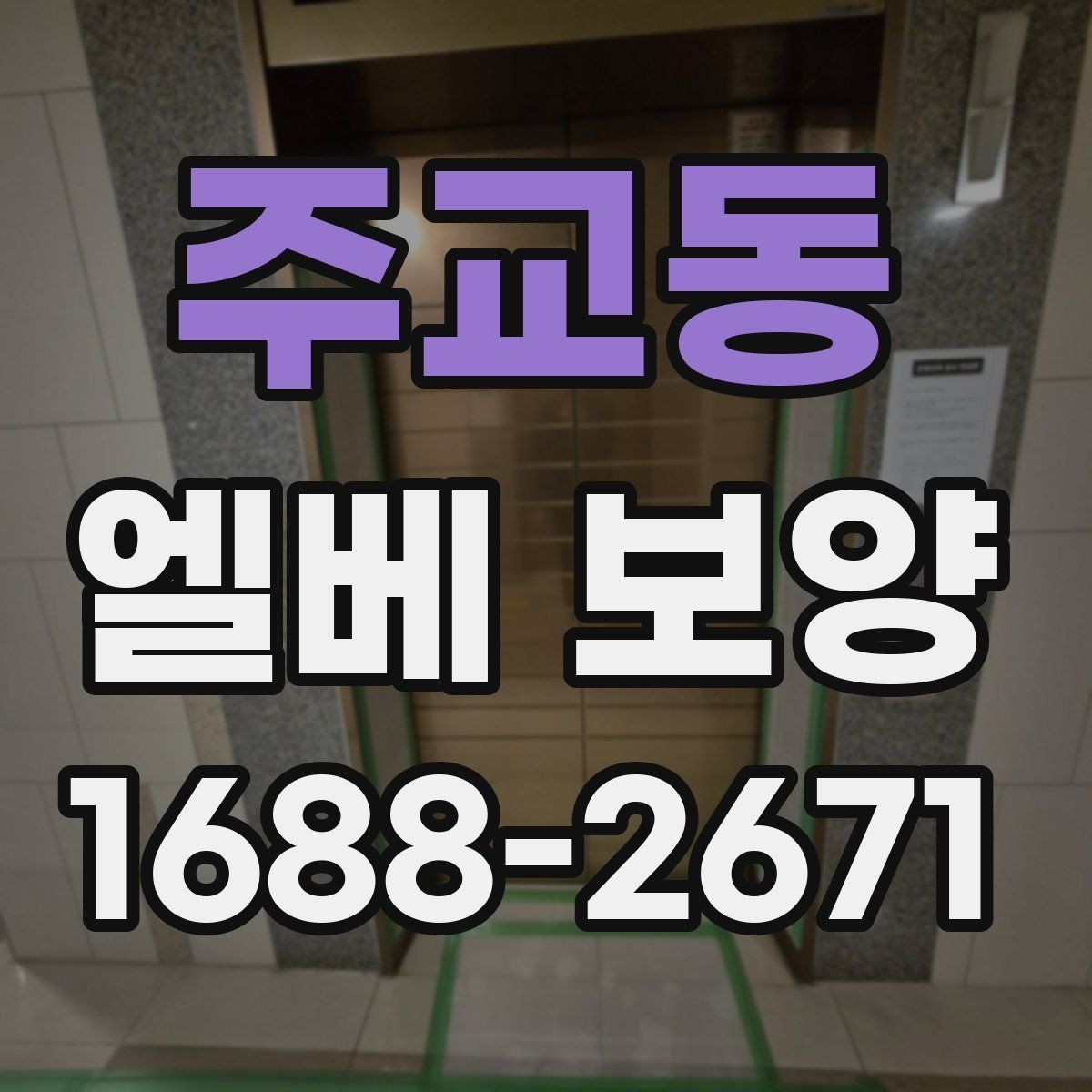 주교동 엘베 보양 보강이 필요한 공사 인원 많은 현장 기준